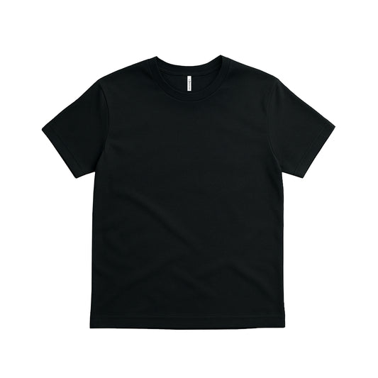 160G Adult Round Neck Short Sleeve T-Shirt - Black